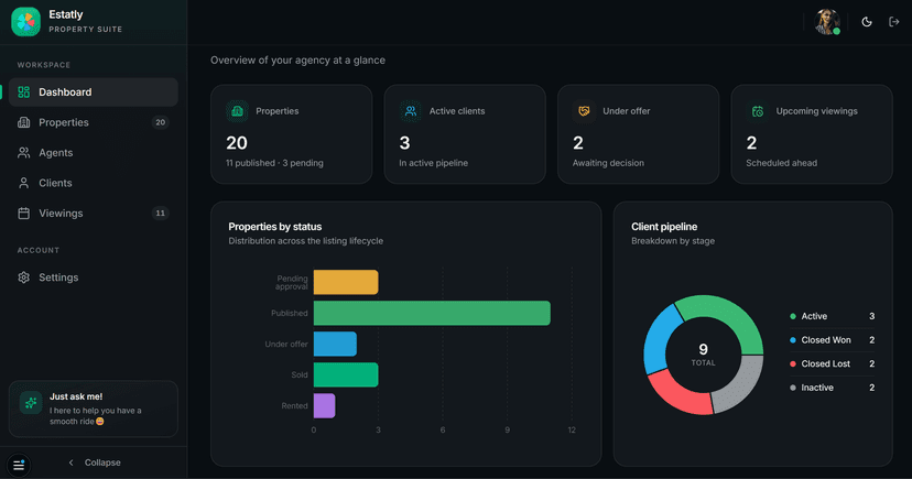 Estatly — Property Management Platform